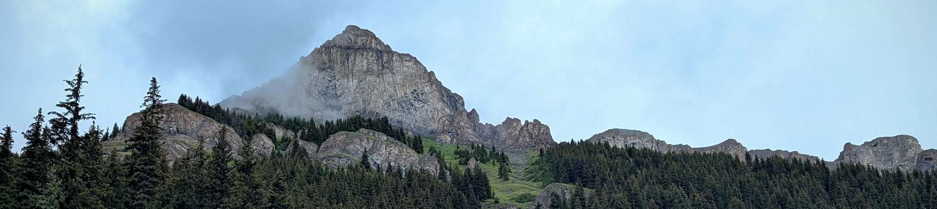 Views to the summit of Little Borgeau