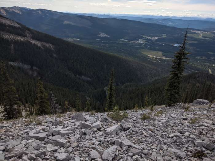 Views towards Nordegg from Coliseum Mountain