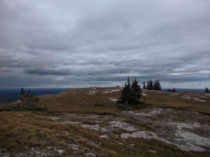 The cairn at Coliseum Mountain's eastern summit