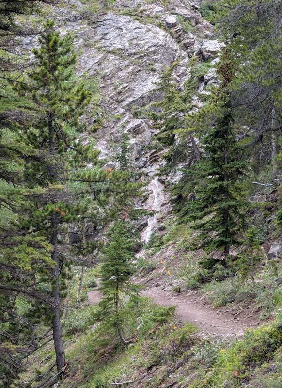 An alpine waterfall