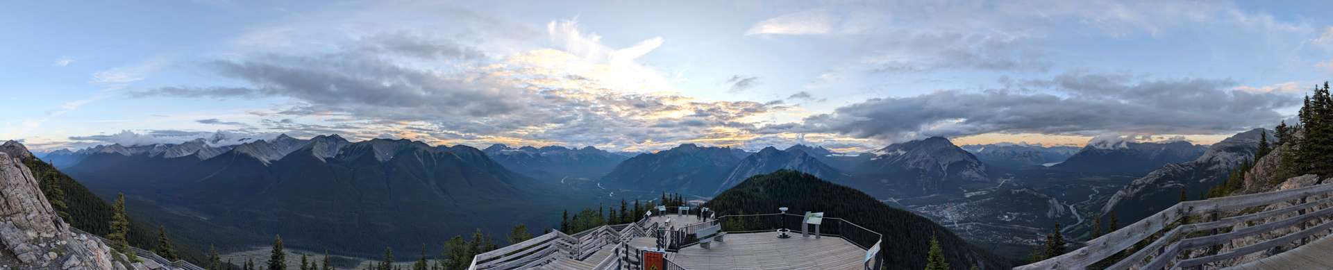 Panorama from the summit of Sulphur Mountain