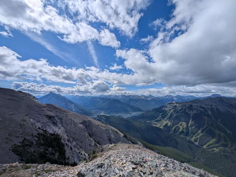 The town of Banff viewed from Cascade Mountain