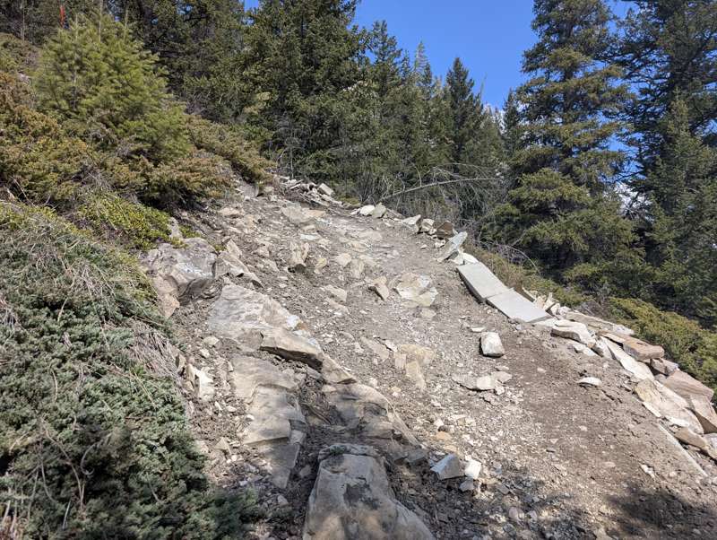 The Exshaw Mountain trail