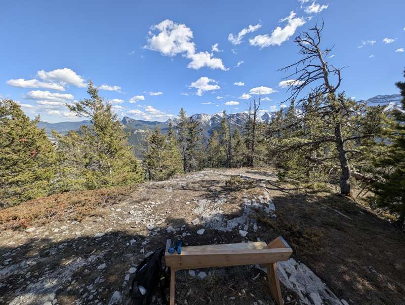 The summit of Exshaw Mountain