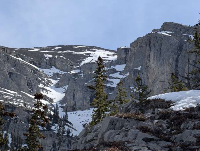 The upper slopes of Grotto Mountain
