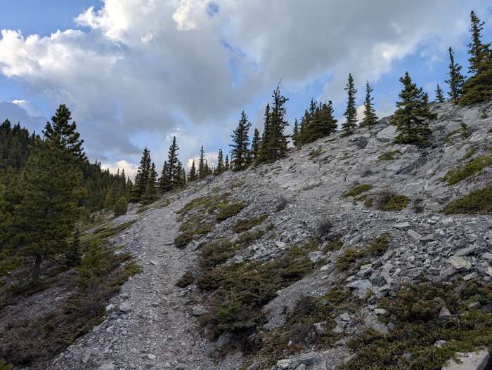 The trail up Yates Mountain