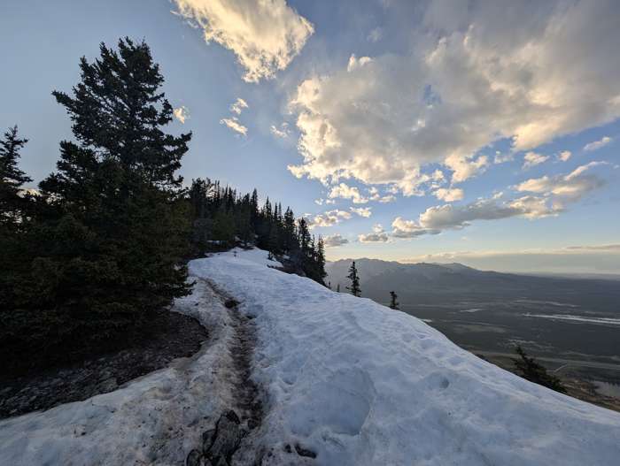 Snow on the ridgeline of Yates Mountain