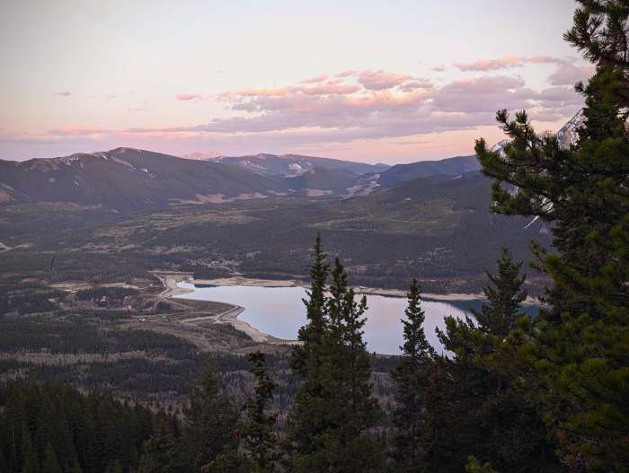 Sunset at the Prairie View trail viewpoint