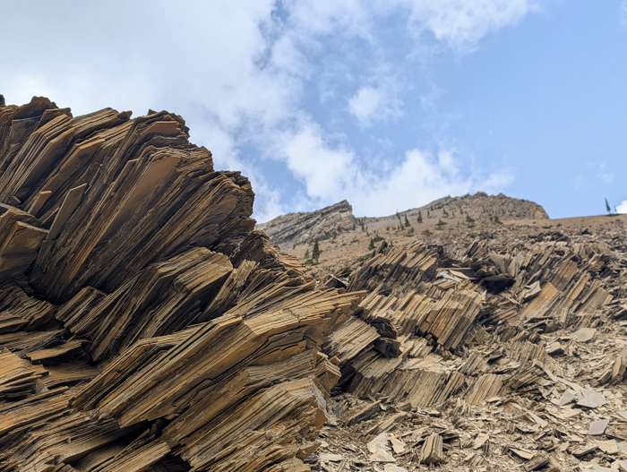 Shale on the western slopes of Morrowmount