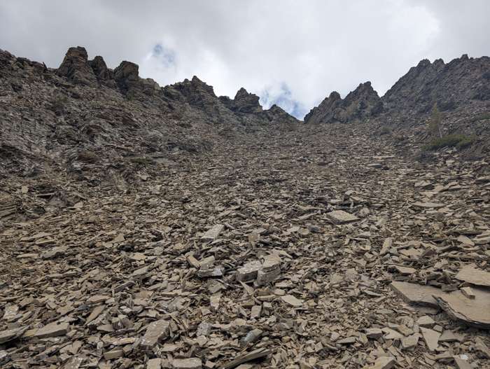 Scrambling off-route on Morrowmount