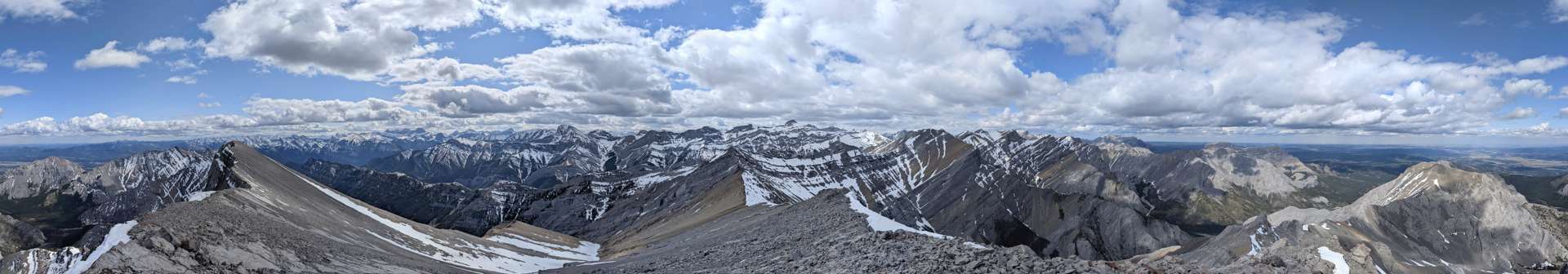 Panorama from the true summit of Morrowmount