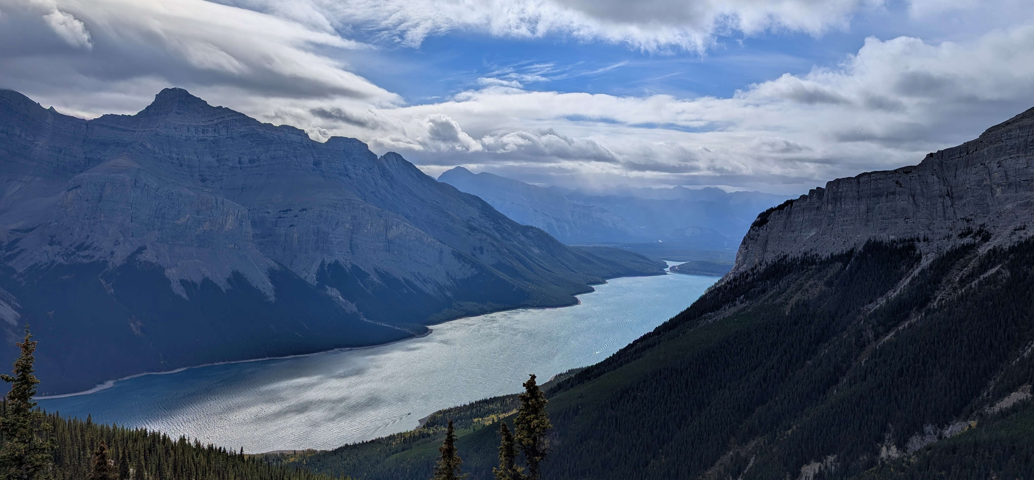 View over an alpine lake